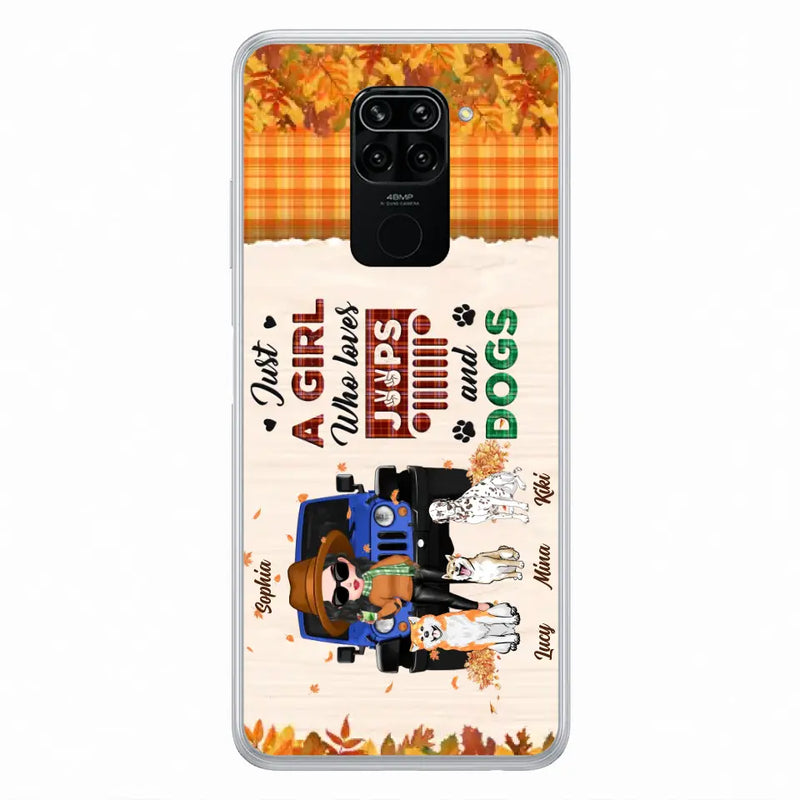 Personalized Off-road Autumn Girl Phone Case - Gift Idea For Girl/Dog Lovers - Up to 3 Dogs - Case For Oppo/Xiaomi/Huawei