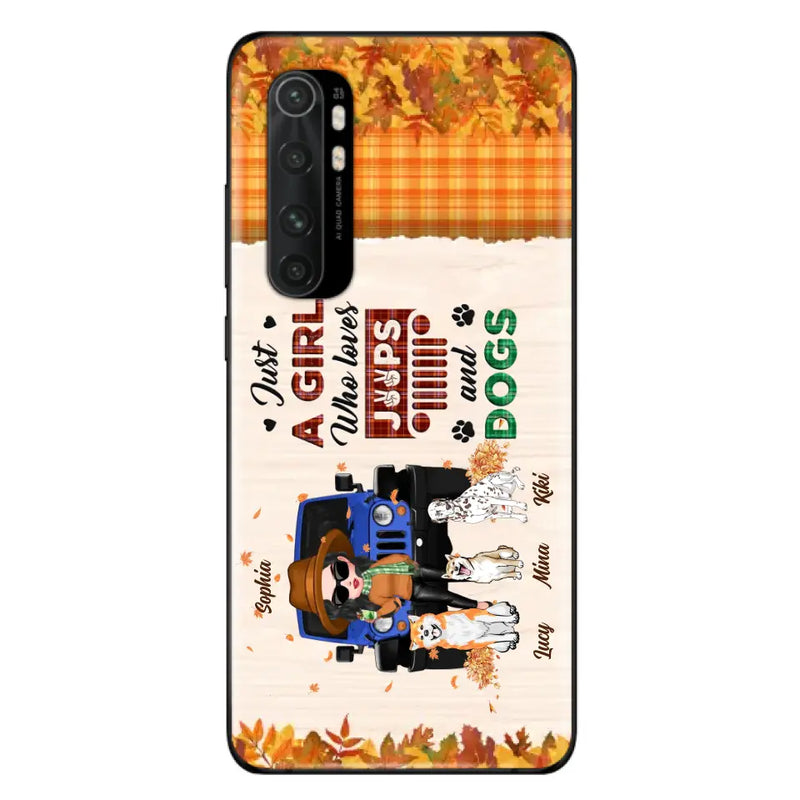 Personalized Off-road Autumn Girl Phone Case - Gift Idea For Girl/Dog Lovers - Up to 3 Dogs - Case For Oppo/Xiaomi/Huawei