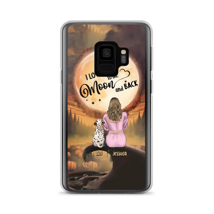 Personalized Memorial Pet Mom Phone Case - Gift Idea For Dog/Cat Owners - I Love You To The Moon And Back - Case For iPhone/Samsung