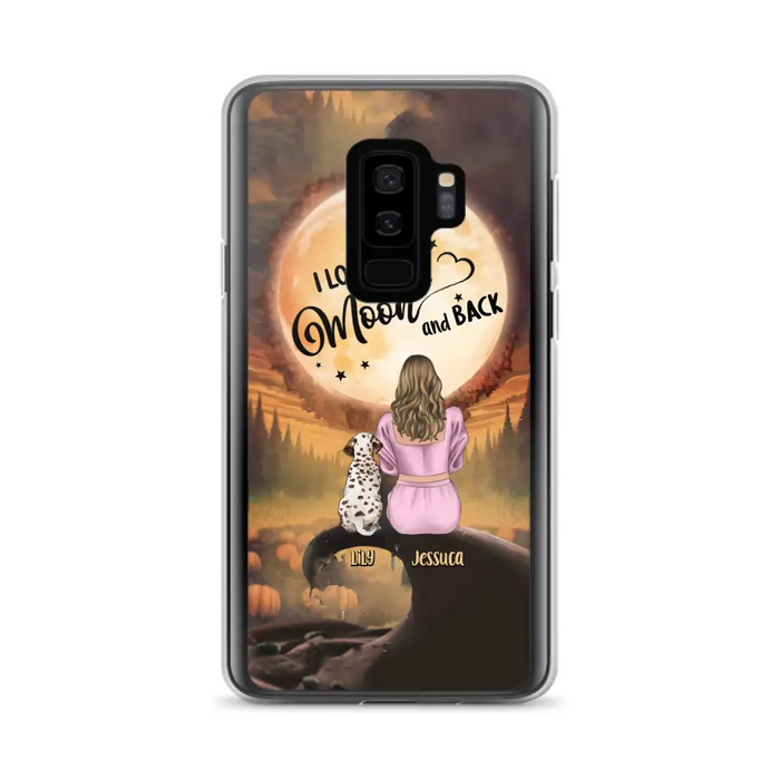 Personalized Memorial Pet Mom Phone Case - Gift Idea For Dog/Cat Owners - I Love You To The Moon And Back - Case For iPhone/Samsung