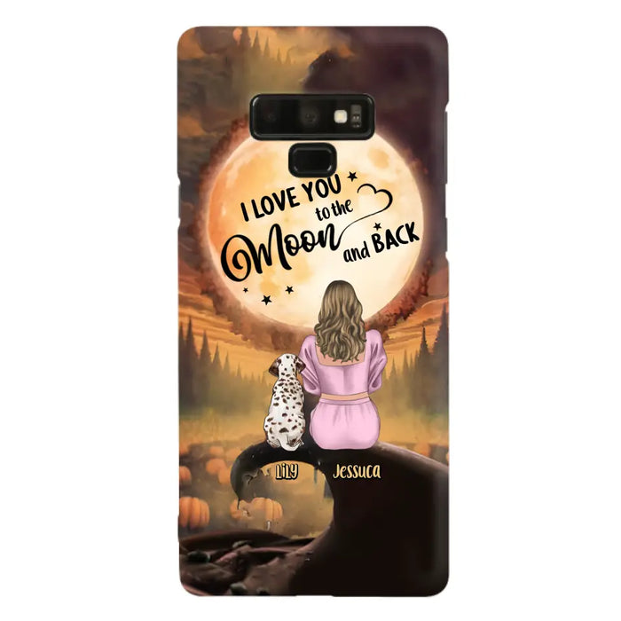 Personalized Memorial Pet Mom Phone Case - Gift Idea For Dog/Cat Owners - I Love You To The Moon And Back - Case For iPhone/Samsung