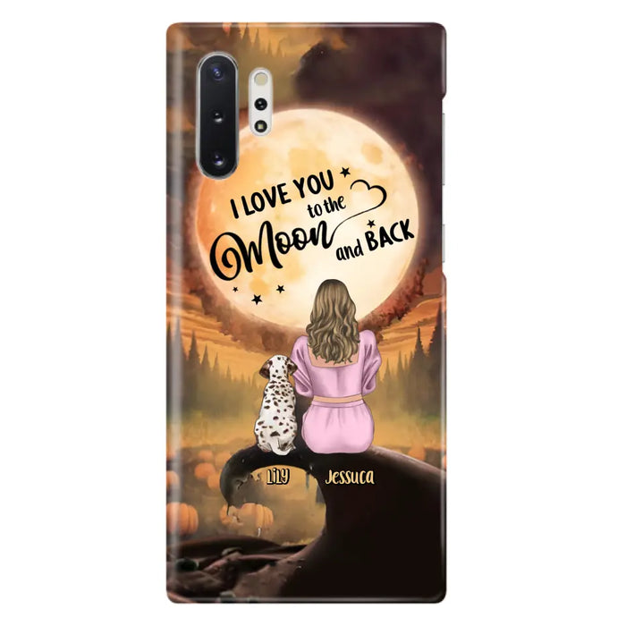 Personalized Memorial Pet Mom Phone Case - Gift Idea For Dog/Cat Owners - I Love You To The Moon And Back - Case For iPhone/Samsung