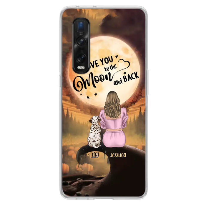 Personalized Memorial Pet Mom Phone Case - Gift Idea For Dog/Cat Owners - I Love You To The Moon And Back - Case For Oppo/Xiaomi/Huawei