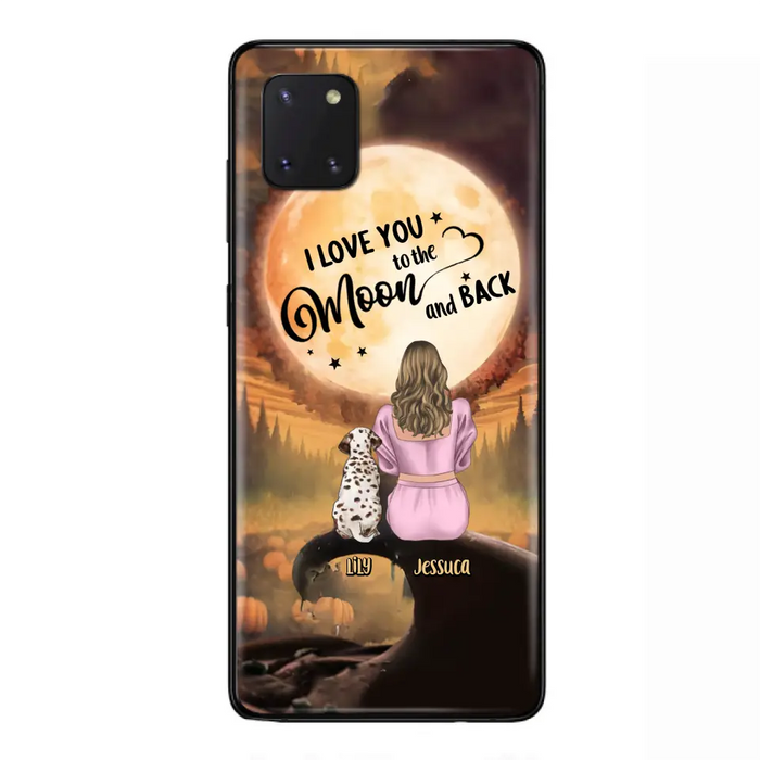 Personalized Memorial Pet Mom Phone Case - Gift Idea For Dog/Cat Owners - I Love You To The Moon And Back - Case For iPhone/Samsung