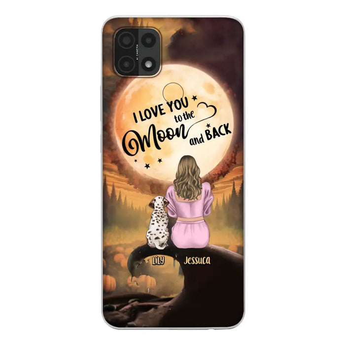 Personalized Memorial Pet Mom Phone Case - Gift Idea For Dog/Cat Owners - I Love You To The Moon And Back - Case For Oppo/Xiaomi/Huawei