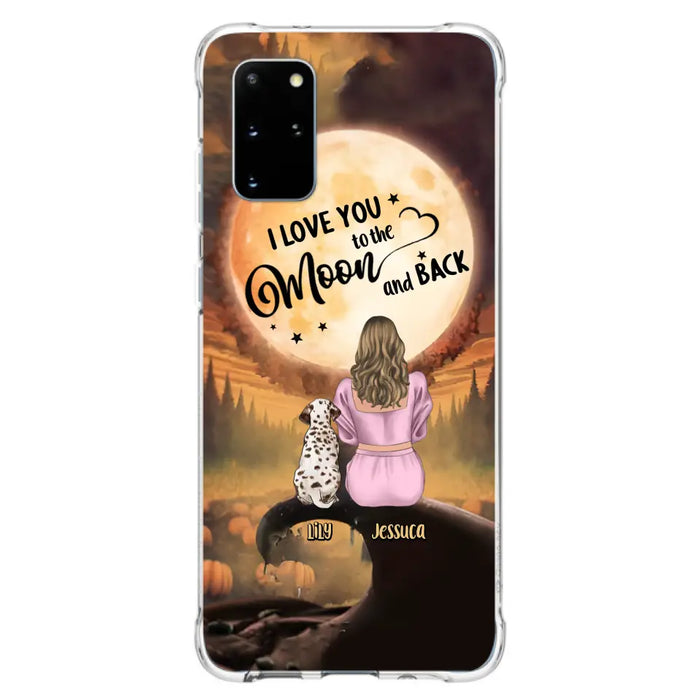 Personalized Memorial Pet Mom Phone Case - Gift Idea For Dog/Cat Owners - I Love You To The Moon And Back - Case For iPhone/Samsung