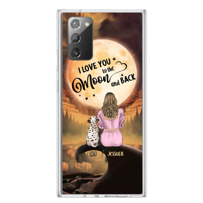 Personalized Memorial Pet Mom Phone Case - Gift Idea For Dog/Cat Owners - I Love You To The Moon And Back - Case For iPhone/Samsung