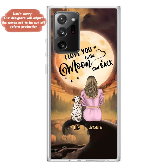 Personalized Memorial Pet Mom Phone Case - Gift Idea For Dog/Cat Owners - I Love You To The Moon And Back - Case For iPhone/Samsung