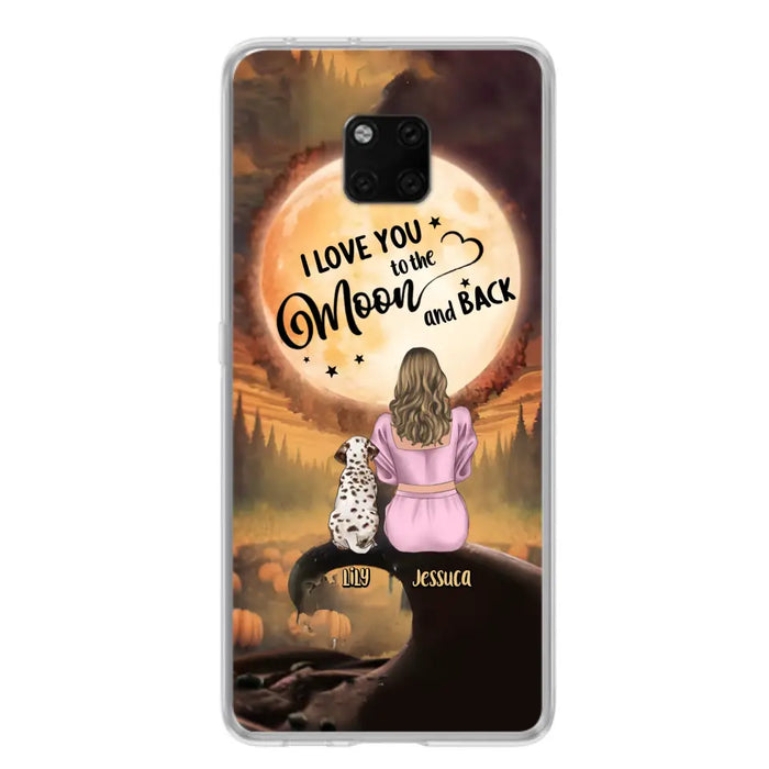 Personalized Memorial Pet Mom Phone Case - Gift Idea For Dog/Cat Owners - I Love You To The Moon And Back - Case For Oppo/Xiaomi/Huawei