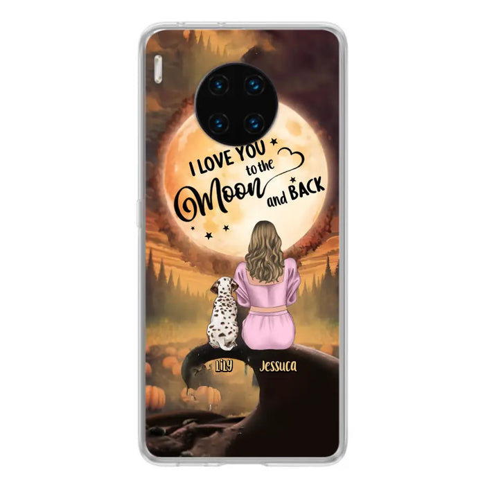 Personalized Memorial Pet Mom Phone Case - Gift Idea For Dog/Cat Owners - I Love You To The Moon And Back - Case For Oppo/Xiaomi/Huawei