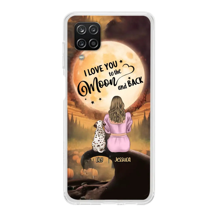 Personalized Memorial Pet Mom Phone Case - Gift Idea For Dog/Cat Owners - I Love You To The Moon And Back - Case For iPhone/Samsung