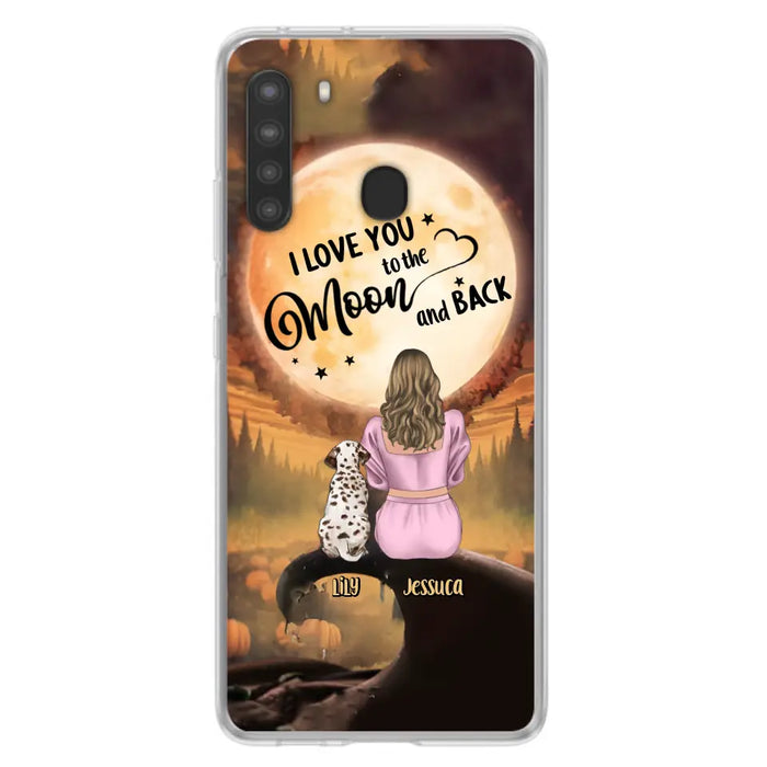 Personalized Memorial Pet Mom Phone Case - Gift Idea For Dog/Cat Owners - I Love You To The Moon And Back - Case For iPhone/Samsung