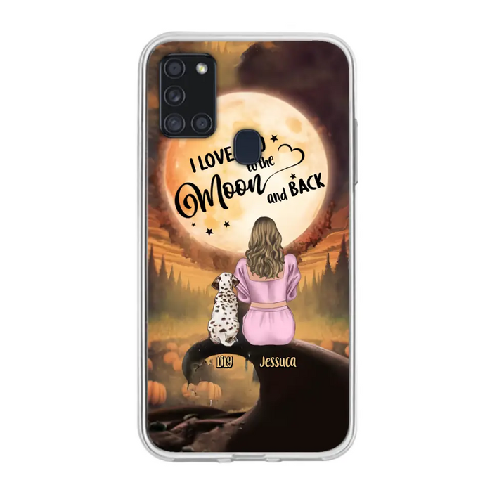 Personalized Memorial Pet Mom Phone Case - Gift Idea For Dog/Cat Owners - I Love You To The Moon And Back - Case For iPhone/Samsung