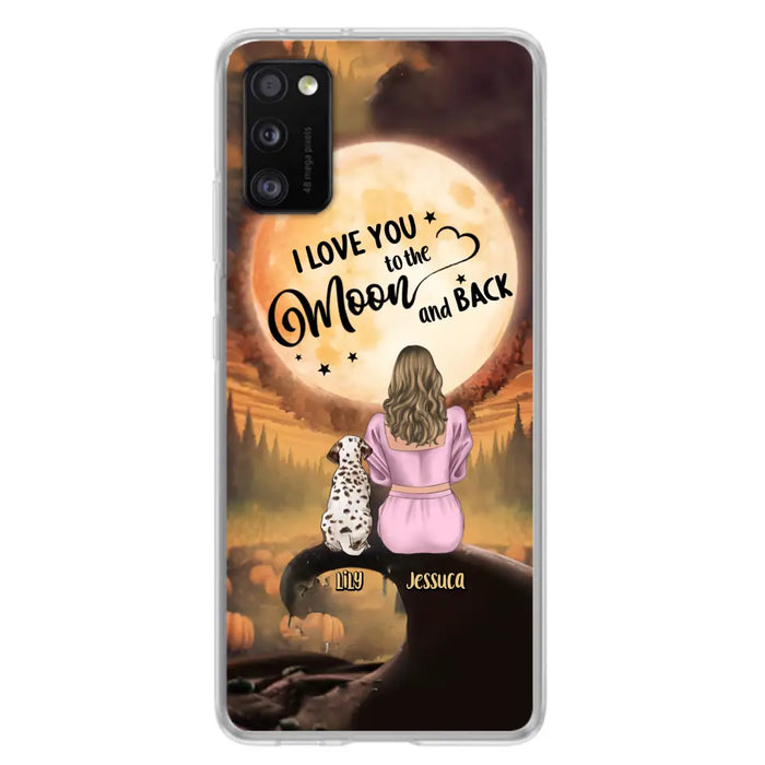 Personalized Memorial Pet Mom Phone Case - Gift Idea For Dog/Cat Owners - I Love You To The Moon And Back - Case For iPhone/Samsung