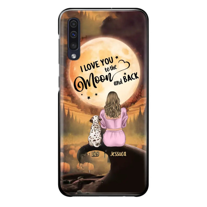 Personalized Memorial Pet Mom Phone Case - Gift Idea For Dog/Cat Owners - I Love You To The Moon And Back - Case For iPhone/Samsung