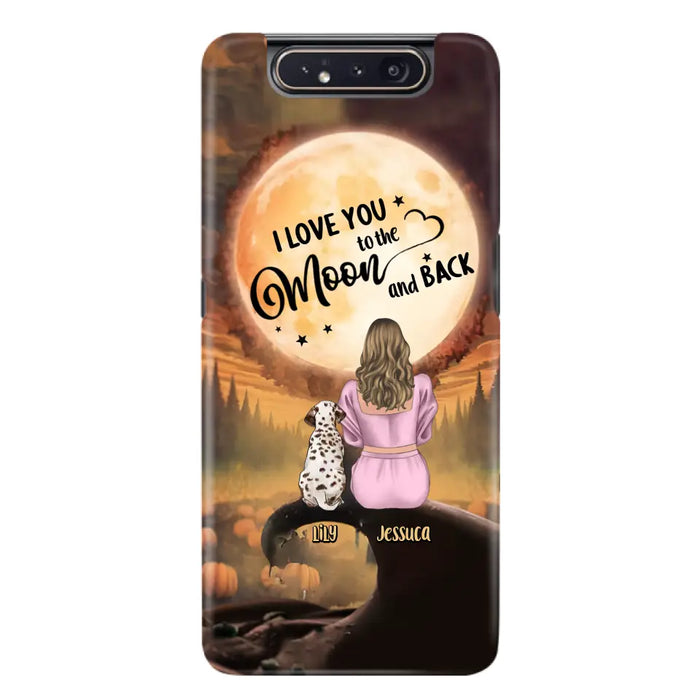 Personalized Memorial Pet Mom Phone Case - Gift Idea For Dog/Cat Owners - I Love You To The Moon And Back - Case For iPhone/Samsung