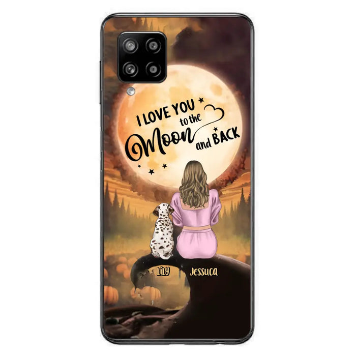 Personalized Memorial Pet Mom Phone Case - Gift Idea For Dog/Cat Owners - I Love You To The Moon And Back - Case For iPhone/Samsung