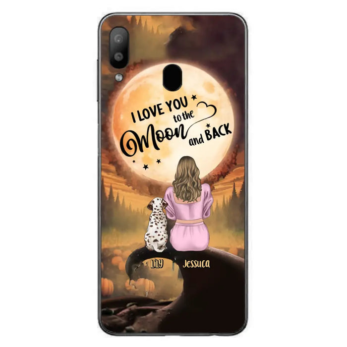 Personalized Memorial Pet Mom Phone Case - Gift Idea For Dog/Cat Owners - I Love You To The Moon And Back - Case For iPhone/Samsung