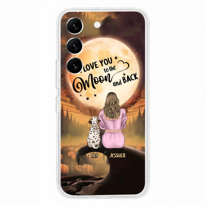 Personalized Memorial Pet Mom Phone Case - Gift Idea For Dog/Cat Owners - I Love You To The Moon And Back - Case For iPhone/Samsung