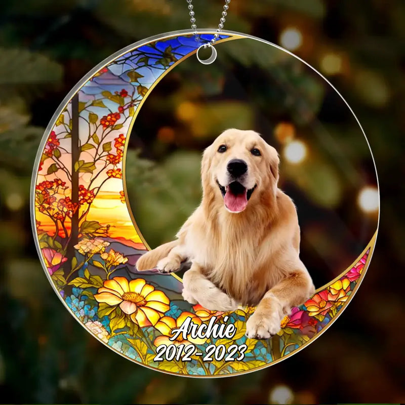Personalized Memorial Pet Acrylic Ornament - Custom Photo - Memorial Gift Idea For Pet Owners