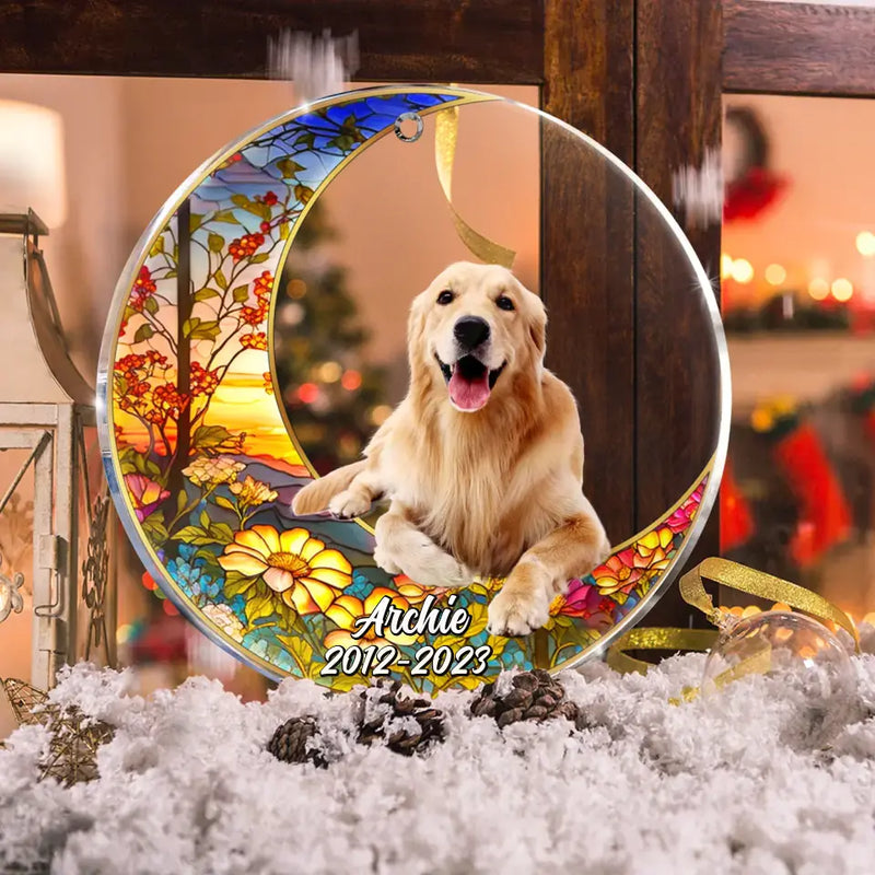 Personalized Memorial Pet Acrylic Ornament - Custom Photo - Memorial Gift Idea For Pet Owners