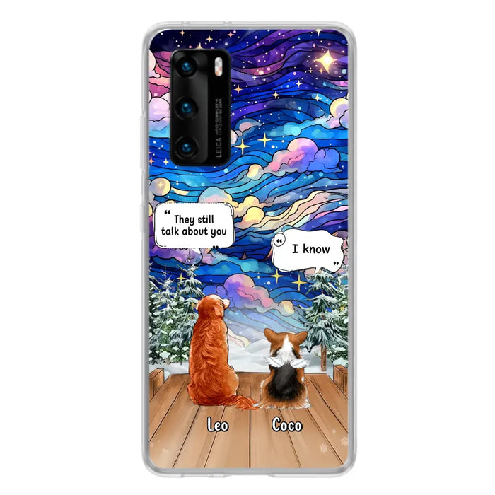 Personalized Dog Memorial Phone Case - Upto 4 Pets - Memorial Gift Idea For Dog/ Cat/ Rabbit Lovers - They Still Talk About You - Case For Oppo/Xiaomi/Huawei