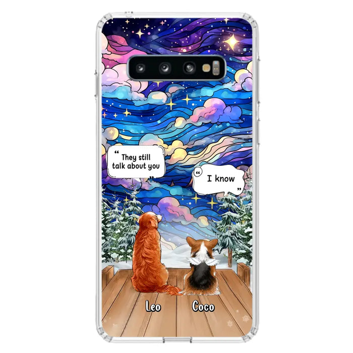 Personalized Dog Memorial Phone Case - Upto 4 Pets - Memorial Gift Idea For Dog/ Cat/ Rabbit Lovers - They Still Talk About You - Case For iPhone/Samsung