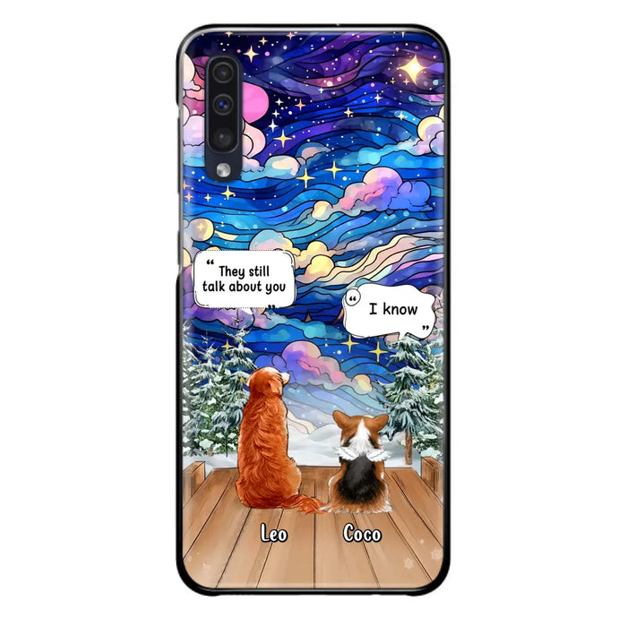 Personalized Dog Memorial Phone Case - Upto 4 Pets - Memorial Gift Idea For Dog/ Cat/ Rabbit Lovers - They Still Talk About You - Case For iPhone/Samsung