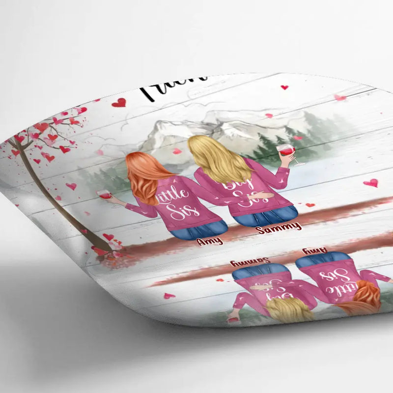 Personalized Sisters Fleece Throw Blanket/Quilt/Pillow Cover - Gift Idea For Sisters/Friends - Up to 6 Girls - Always My Sister Forever My Friend