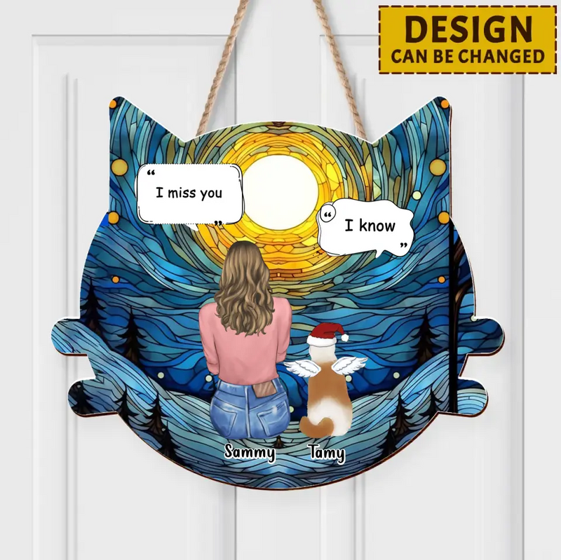 Personalized Memorial Cat Wooden Sign - Up to 4 Cats - Christmas/Memorial Gift Idea For Cat Owner