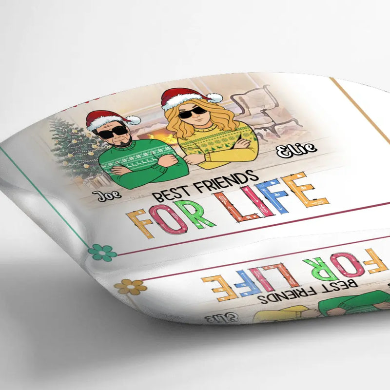 Personalized Father & Daughter Pillow Cover - Christmas Gift Idea For Daughter/Dad - Asshole Dad And Smartass Daughter Best Friends For Life