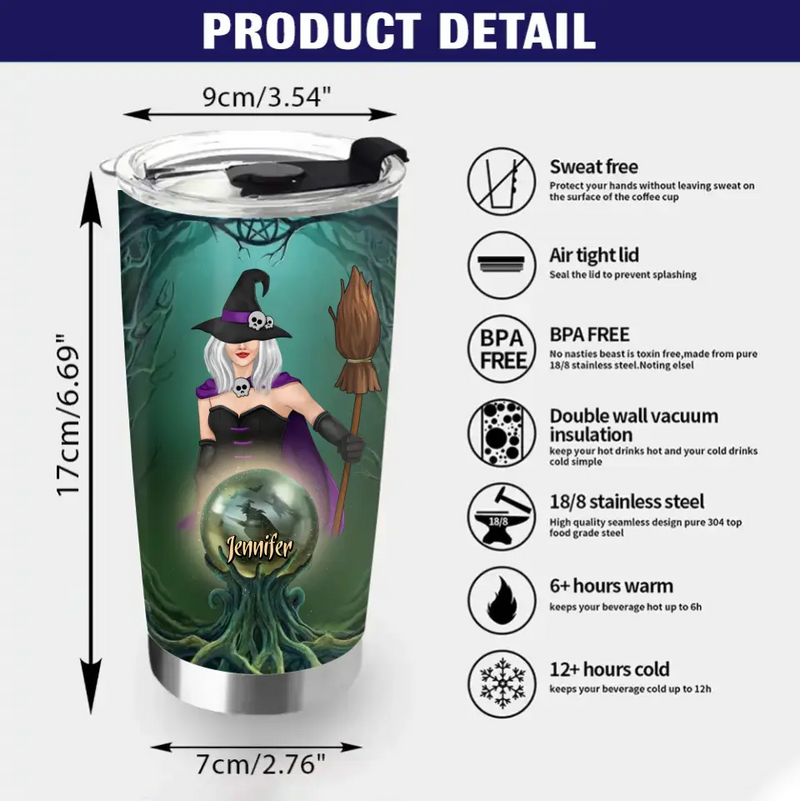 Personalized Witch Tumbler - Gift Idea For Halloween/Friends - I'm A Sage Burning