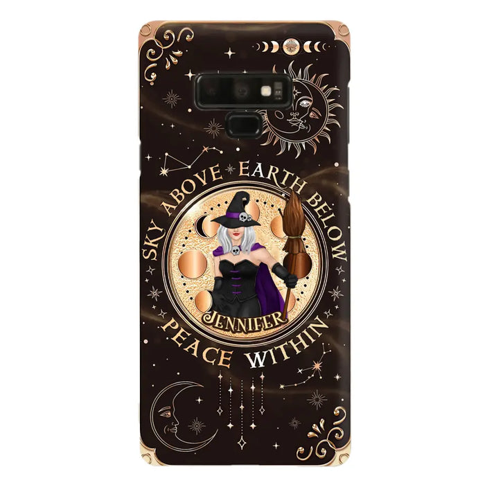 Custom Personalized Witch Phone Case - Halloween Gift Idea For Girl - Wiccan Decor/Pagan Decor - As Above So Below - Cases For iPhone And Samsung