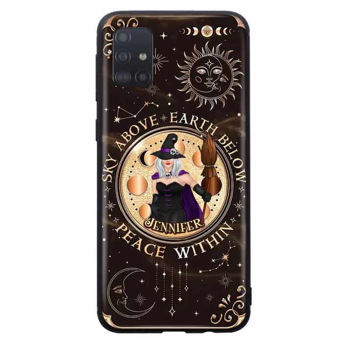 Custom Personalized Witch Phone Case - Halloween Gift Idea For Girl - Wiccan Decor/Pagan Decor - As Above So Below - Cases For iPhone And Samsung