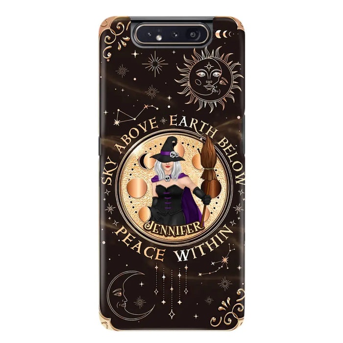 Custom Personalized Witch Phone Case - Halloween Gift Idea For Girl - Wiccan Decor/Pagan Decor - As Above So Below - Cases For iPhone And Samsung