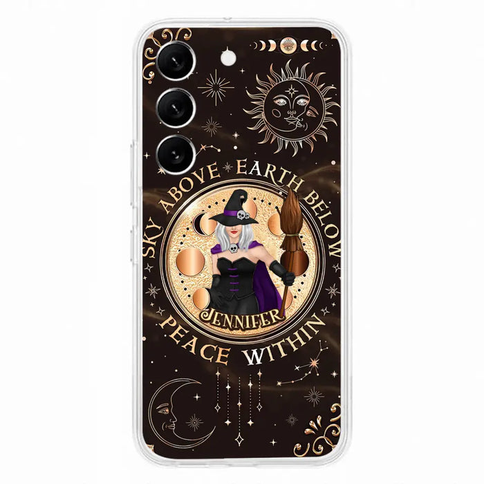 Custom Personalized Witch Phone Case - Halloween Gift Idea For Girl - Wiccan Decor/Pagan Decor - As Above So Below - Cases For iPhone And Samsung