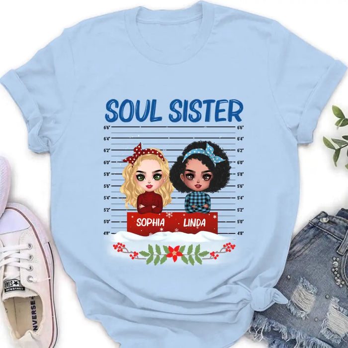 Custom Personalized Besties Shirt/Hoodie - Christmas Gift Idea For Friends - Soul Sister