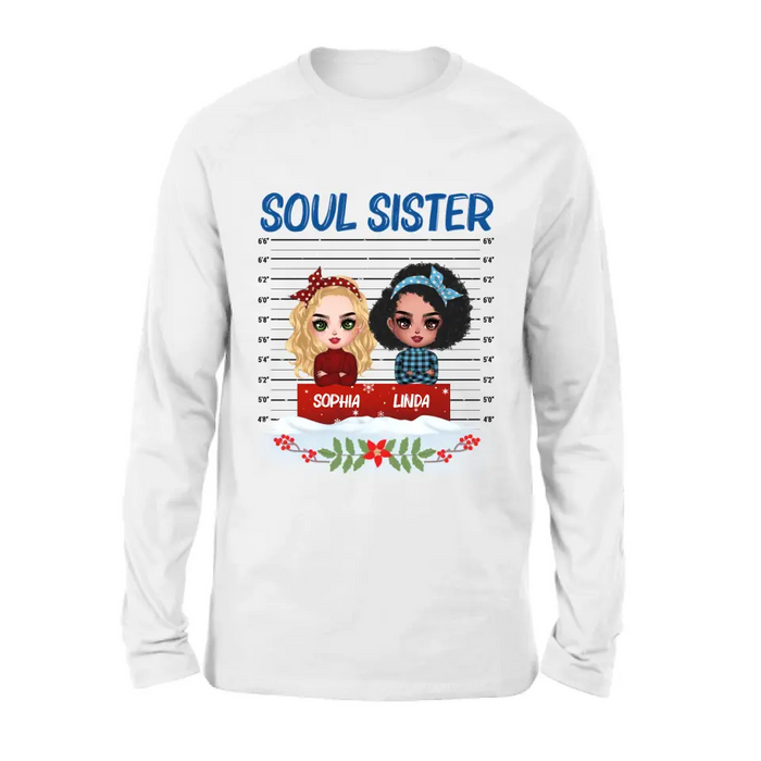 Custom Personalized Besties Shirt/Hoodie - Christmas Gift Idea For Friends - Soul Sister