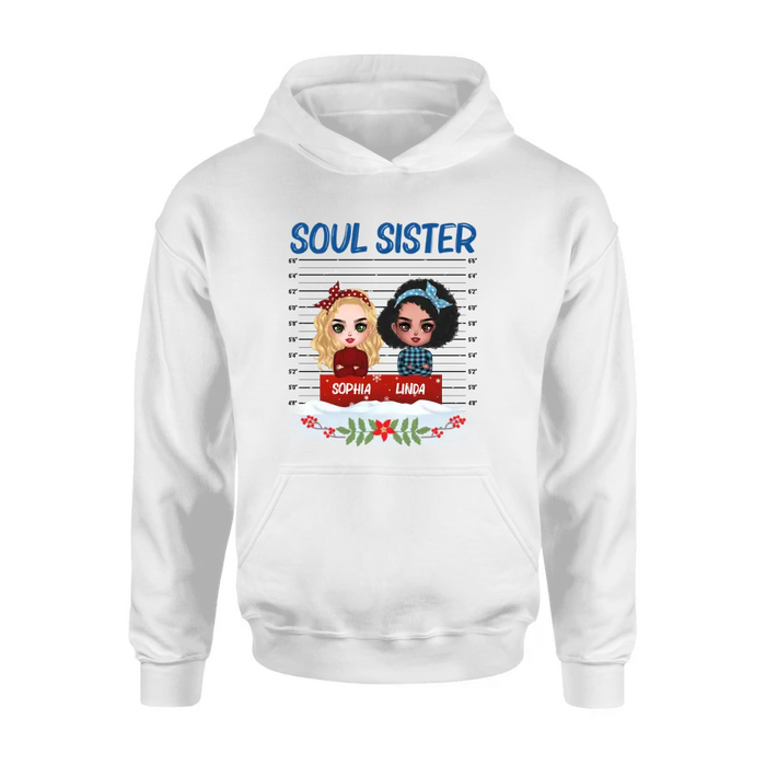 Custom Personalized Besties Shirt/Hoodie - Christmas Gift Idea For Friends - Soul Sister