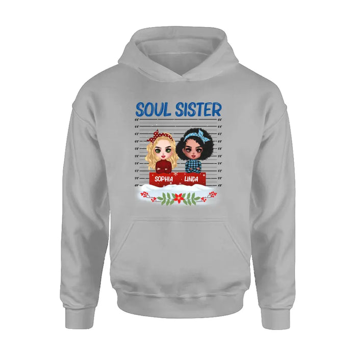 Custom Personalized Besties Shirt/Hoodie - Christmas Gift Idea For Friends - Soul Sister