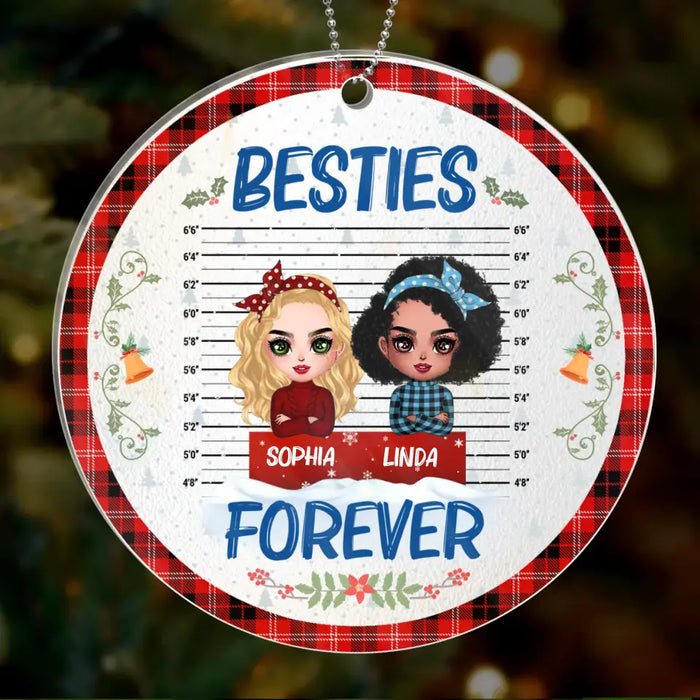 Custom Personalized Besties Acrylic Ornament - Christmas Gift Idea For Friends -  Besties Forever