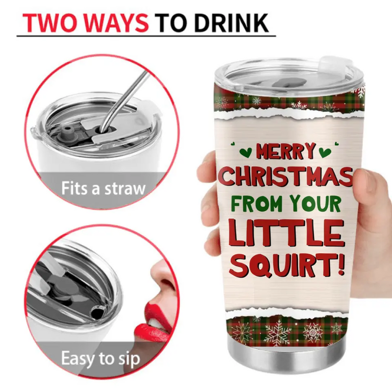 Personalized Chillin' In Your Balls Tumbler - Up to 7 Sperms - Christmas Gift - Merry Christmas From Your Little Squirt