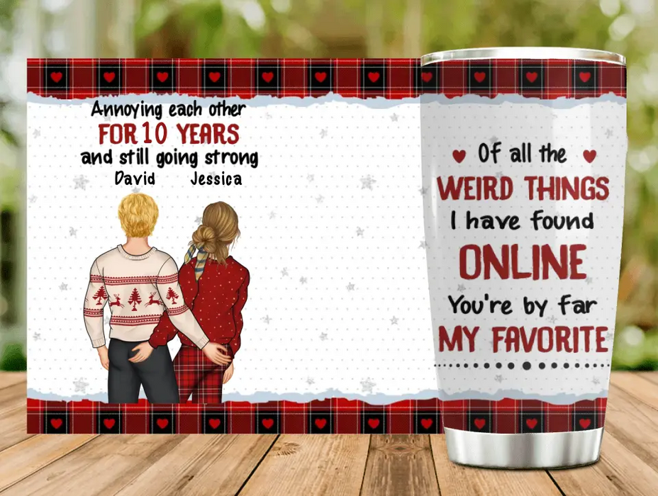 Personalized Couple Tumbler - Christmas Gift Idea For Couple - You're By Far My Favorite