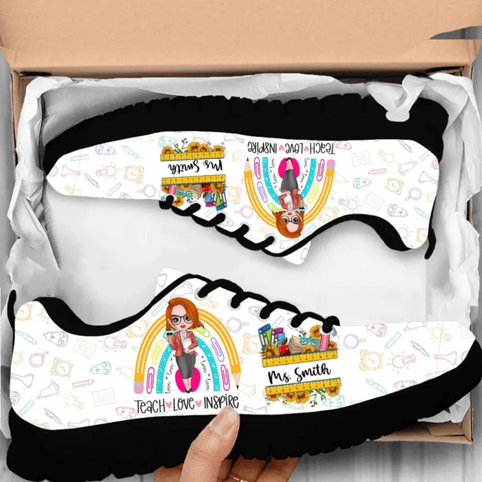 Personalized Teacher Sneakers - Gift Idea For Teacher/ Friend/ Teacher's Day/ Appreciation Gift For Teacher - Teach Love Inspire