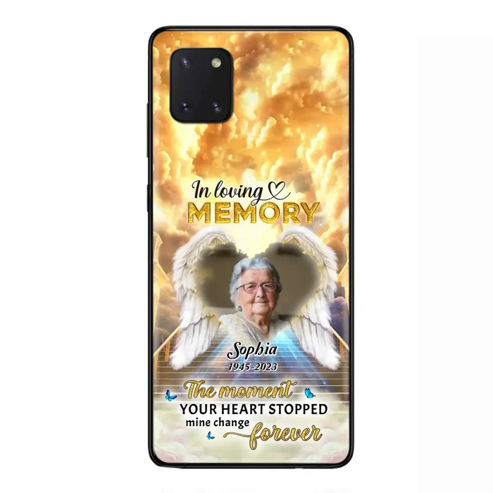 The Moment Your Heart Stopped Mine Changed Forever - Personalized Memorial iPhone/ Samsung Case - Upload Photo - Memorial Gift Idea