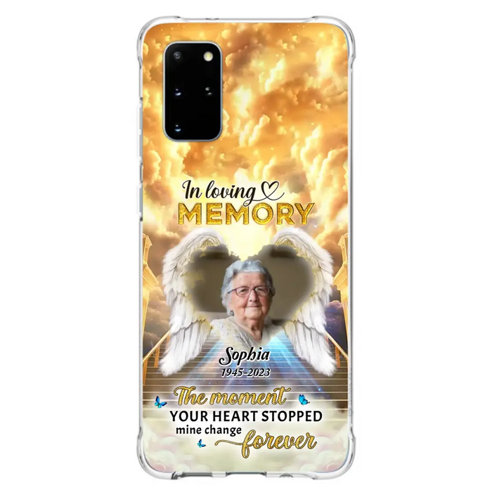 The Moment Your Heart Stopped Mine Changed Forever - Personalized Memorial iPhone/ Samsung Case - Upload Photo - Memorial Gift Idea