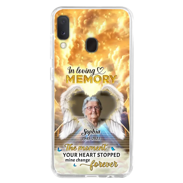 The Moment Your Heart Stopped Mine Changed Forever - Personalized Memorial iPhone/ Samsung Case - Upload Photo - Memorial Gift Idea