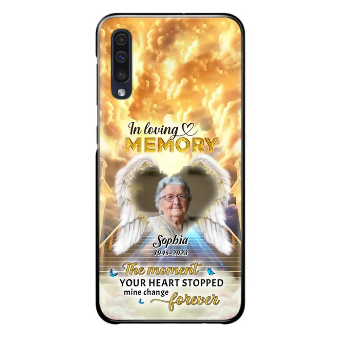 The Moment Your Heart Stopped Mine Changed Forever - Personalized Memorial iPhone/ Samsung Case - Upload Photo - Memorial Gift Idea