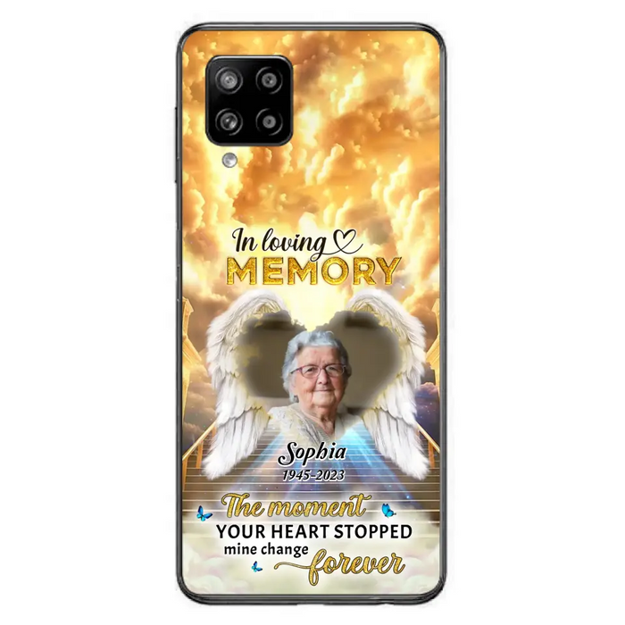 The Moment Your Heart Stopped Mine Changed Forever - Personalized Memorial iPhone/ Samsung Case - Upload Photo - Memorial Gift Idea