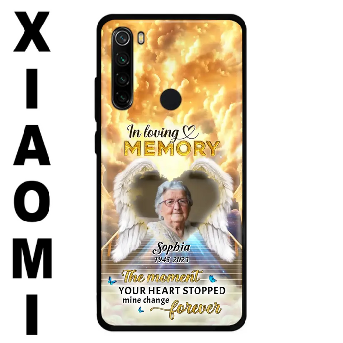 The Moment Your Heart Stopped Mine Changed Forever - Personalized Memorial Oppo/ Huawei/ Xiaomi Case - Upload Photo - Memorial Gift Idea